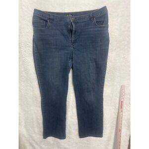 Lee Relaxed Fit Straight Leg Jeans Women's Dark‎ Wash Denim Casual Pants